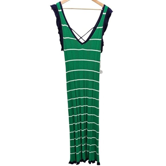 Anthropologie Daily Practice Womens M Striped Knitted Midi Dress  NWT - Picture 3 of 14